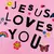 T-Shirt Infantil Rosa Jesus Loves You na internet