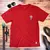 Camiseta Masculina Vermelha God Is Good Detalhe - comprar online