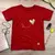 T-Shirt Infantil Vermelha Coração Caminho de Pontinhos - comprar online