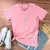 Camiseta Feminina Rosa Fé Aplique
