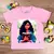 T-Shirt Infantil Rosa Garota Bíblia Vinho - comprar online
