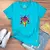 Camiseta Feminina Turquesa Cruz