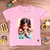 T-Shirt Infantil Rosa Menina Orando - comprar online