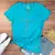 Camiseta Feminina Turquesa Jesus Strass