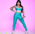 Conjunto de calça na cor Verde Jade com Branco