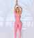 conjunto rosa com bolso lateral