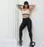 Conjunto Fitness Preto com Creme