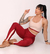 Conjunto Fitness Vermelho com Creme
