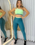 Conjunto Verde Petróleo com Verde Neon
