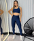 conjunto azul-marinho com bolso