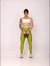 conjunto verde limão com creme