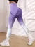 Venda quente cintura alta sem costura leggings gradiente bunda levantamento calças de yoga malha elástica oco para fora fitness esporte leggings feminino - comprar online