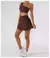 Conjunto Short Saia + Top Alça Unilateral Fitness Feminino Sportiva - Shesfit
