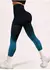 Venda quente cintura alta sem costura leggings gradiente bunda levantamento calças de yoga malha elástica oco para fora fitness esporte leggings feminino na internet