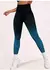 Venda quente cintura alta sem costura leggings gradiente bunda levantamento calças de yoga malha elástica oco para fora fitness esporte leggings feminino