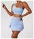 Conjunto Short Saia + Top Alça Unilateral Fitness Feminino Sportiva na internet