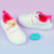 Tênis Infantil Pampili XP 24 Surprise Pelúcia Branco e Pink Vem com duas pelúcias