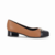 Sapato Scarpin Piccadilly Salto Baixo em Mascavo e Preto Verniz, com tecnologia de conforto, ideal para trabalho e ocasiões formais - Pedrosa Calçados