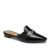 Mule Mississipi de Salto Baixo Preto com bico fino e detalhes metalizados — elegância e conforto para o dia a dia.