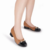 Sapato Scarpin Piccadilly Salto Baixo em Mascavo e Preto Verniz, com tecnologia de conforto, ideal para trabalho e ocasiões formais - Pedrosa Calçados