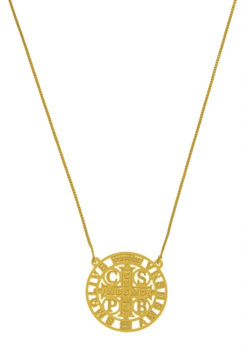 Medalha São Bento - Banho de Ouro - comprar online