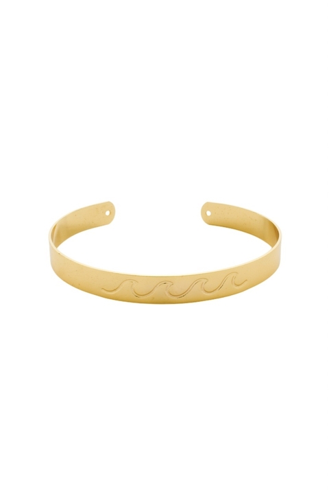 Bracelete Ondas - Banho de Ouro - comprar online