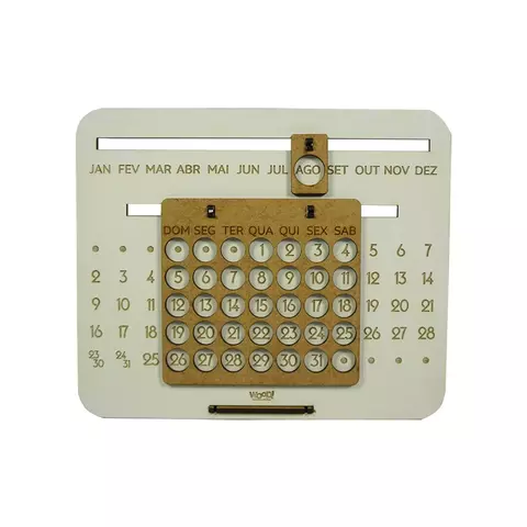 Calendário Permanente de Mesa em MDF - comprar online