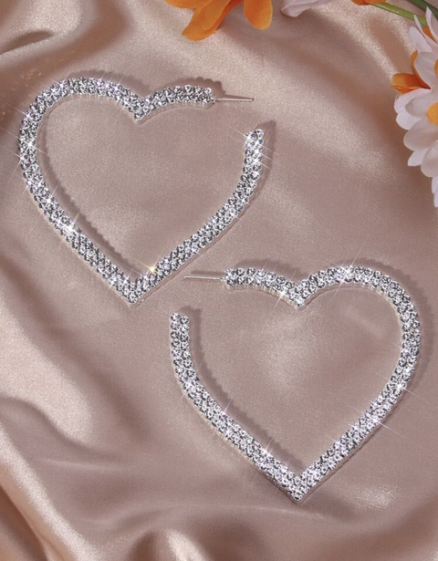 Aros corazón Shine