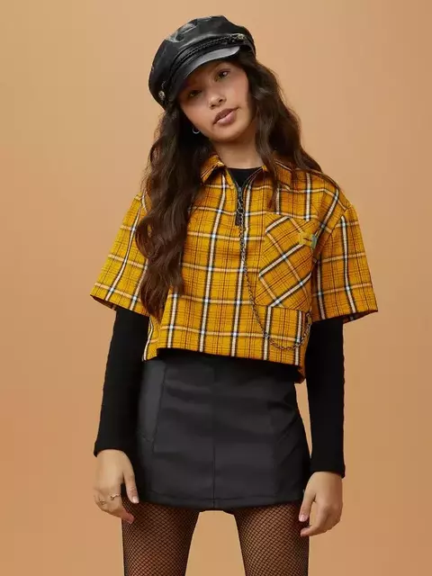 Camisa Xadrez Amarela