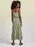 Vestido Longo Floral Verde - comprar online