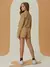 Blazer de Linho Caramelo - Bu e Bi Moda Infantil