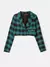 Blazer Cropped Xadrez na internet