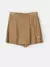 Short Saia de Linho Caramelo - Bu e Bi Moda Infantil