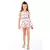 Short Feminino Infantil em Sarja Estampada com Bordado Manual - comprar online