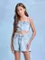 Cropped Jeans com Lapelas