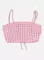 Cropped Xadrez Rosa - Bu e Bi Moda Infantil