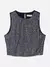 Cropped Preto de Paetê - Bu e Bi Moda Infantil