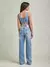 Cropped Corset Jeans Azul - Bu e Bi Moda Infantil