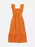 Vestido Midi Laranja Floral com Abelhas na internet