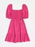 Vestido Pink de Linho com Pingente - Bu e Bi Moda Infantil