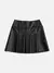 Saia Fake Leather com Pregas - Bu e Bi Moda Infantil
