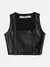 Top Preto Fake Leather na internet