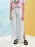 Calça Wide Jeans Com Abertura Lateral