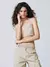 Top de Sarja com Bolso Embutido Fake - comprar online