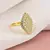 Anel losango florido cravejado com micro zircônias - Banhado a Ouro 18k tamanho 13 - comprar online