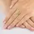 Anel losango florido cravejado com micro zircônias - Banhado a Ouro 18k tamanho 13 na internet