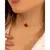 Choker van cleef cor vermelha - Tam 30 cm + 10 cm extensor - Banhado a ouro 18k