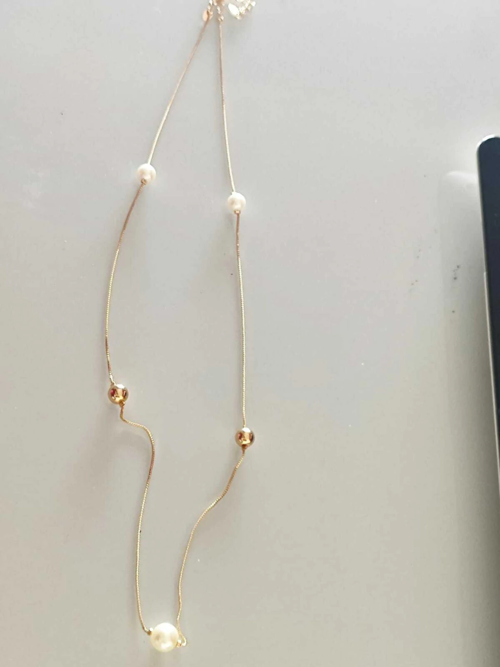 Colar detalhados em bolinhas Semijoia Ouro 18K