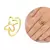 Anel borboleta liso - Banhado a Ouro 18k