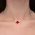 Choker van cleef cor vermelha - Tam 30 cm + 10 cm extensor - Banhado a ouro 18k na internet